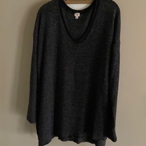 Dark grey acrylic casual sweater